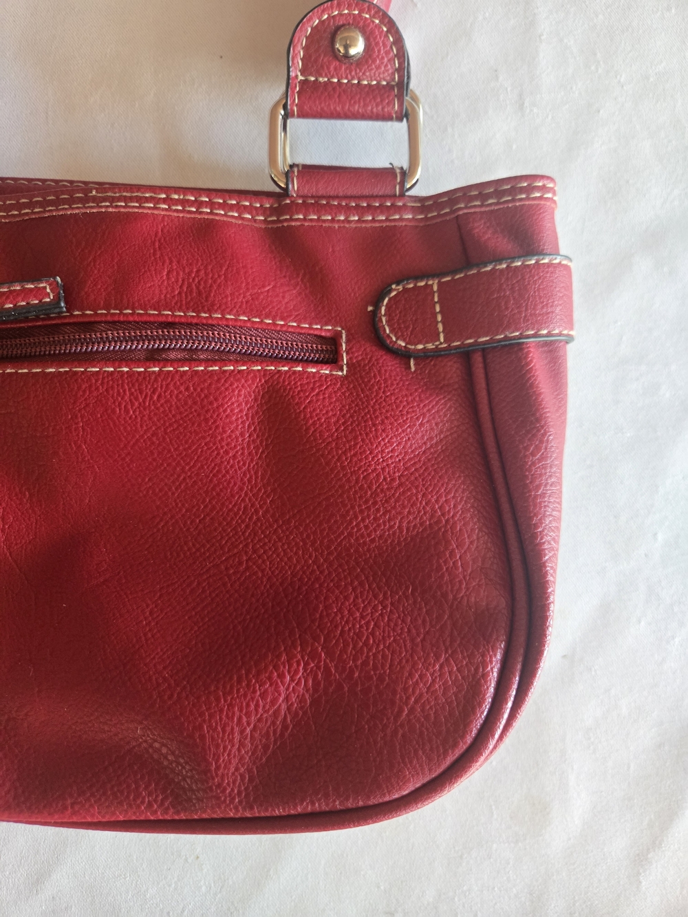 Rosetti Crimson Leatherette Handbag Bag - Picture 5 of 16